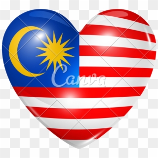 Love Malaysia - Circle Malaysia Flag Icon Png Clipart