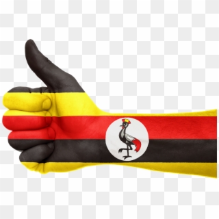 Uganda Hand Flag Patriotic 643762 - Ugandan Flag Png Clipart