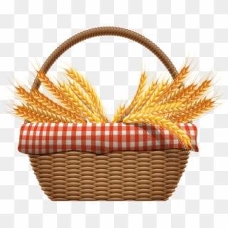 Free Png Download Autumn Basket With Wheat Clipart - Wheat Basket Png Transparent Png