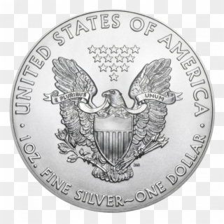 1 Oz American Eagle Silver Coin Front - 2018 1 Oz Silver American Eagle Bu Clipart