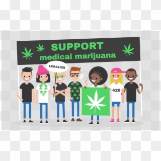 Community And Cannabis - Illustration Clipart