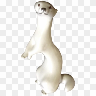 Ferret Weasel Figurine Lomonosov Imperial Porcelain - Stoat Clipart