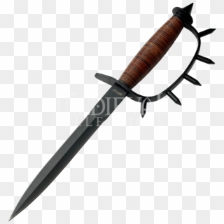 Spike Handled Trench Knife - Knuckle Duster Knife Clipart