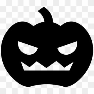Scary Pumpkin Svg Png Icon Free Download - Pumpkin Halloween Black And White Clipart