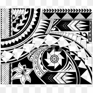 Polynesian Tribal Tattoos Pictures And Cliparts Download - Samoan Design Transparent - Png Download