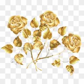 Golden Rose Rose Creative Sea - Golden Rose Flowers Png Clipart