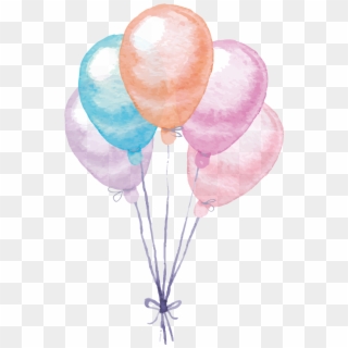 Colorful Painting Balloon Watercolor Vector Balloons - Balloon Painting Png Clipart