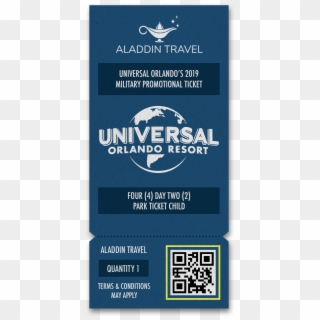 Universal Orlando's 2019 Military Promotional Ticket Clipart