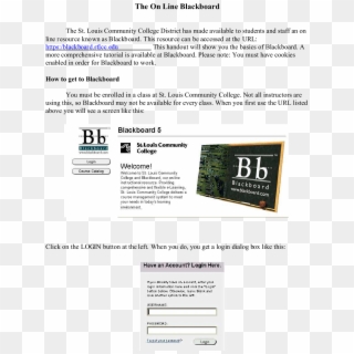 Get The Free Stlcc Edu Blackboard Login Form Online - Blackboard Clipart