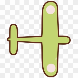 Clipart Airplane Brown - Green Airplane Clipart - Png Download