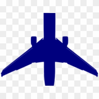 Airplane Clipart Blue - Airplane Silhouette - Png Download
