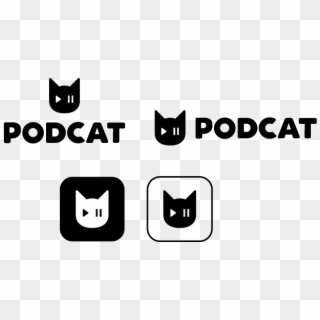 The Wordmark Is A Perfect Combination Of Both Podcasts - Black Cat Clipart