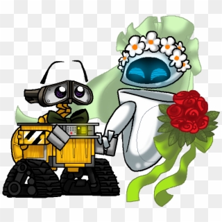 Wall E And Eve Wedding , Png Download - Wall E And Eve In Love Clipart