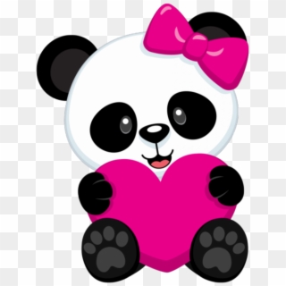 Sticker Kawaii Pink Panda Bigpanda Heart Png Iphone - Imagenes De Osita Panda Clipart