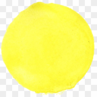Free Download - Yellow Watercolor Circle Transparent Clipart