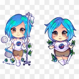 Flat Earth X Round Earth By Kurama Chan - Earth Chan Flat And Round Clipart