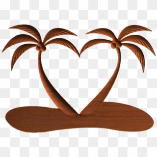 Palm Tree Clipart Heart - Heart Shaped Palm Tree - Png Download