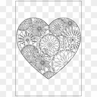 Coloring Detailed Heart Clipart