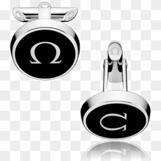 Cufflinks Stainless Steel And Black Lacquer C91sta0206105 - Omega Cufflinks For Men Clipart