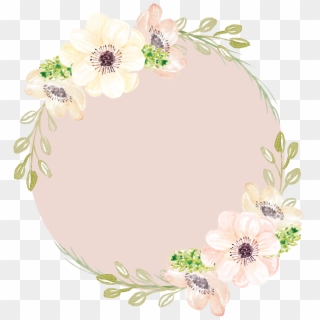 Pink Watercolor Garlands Flowers Painting Hand-painted - Floral Design Clipart