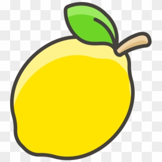 Lemon Emoji Icon - Symbol Zitrone Clipart