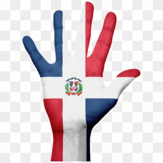 Dominican Republic Flag Hand Png Image - República Dominicana Bandera Png Clipart