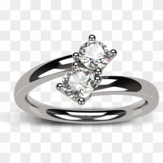 Ring With Two Stones , Png Download - Engagement Ring Clipart