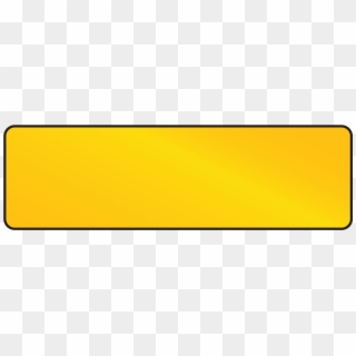 Blank License Plate Png Transparent Background - Yellow Blank Number Plate Clipart