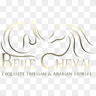 Belle Cheval Friesian And Arabian Horse Logo By Eq - Illustration Clipart