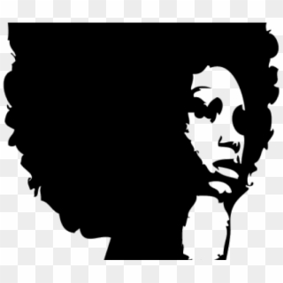 Black Woman Afro Silhouette Png Clipart