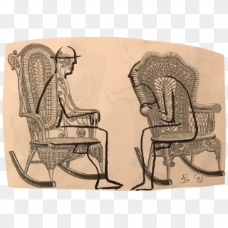 Figures Seated In - Sketch Clipart