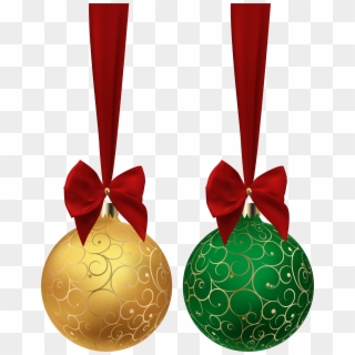 Christmas Balls Yellow Green Png Clip Art Image Transparent Png