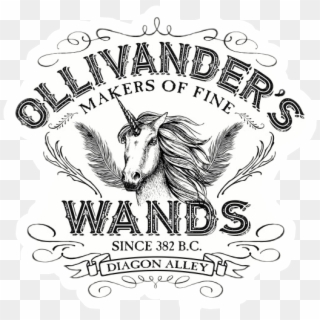 #harrypotter #hp #ollivanders #wands #varinhas #diagonalley - Ollivander Unicorn Logo Clipart