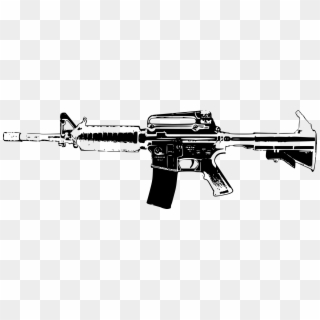 Weapon Firearm M16 Rifle Gun - M16 Gun Clipart - Png Download
