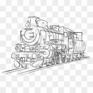 Svg Royalty Free Library Train Rail Transport Locomotive - Train Sketch Png Clipart