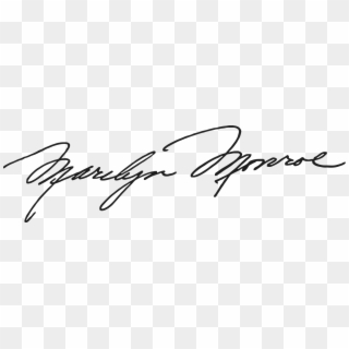Elvis Signature Png - Marilyn Monroe Signature Vector Clipart