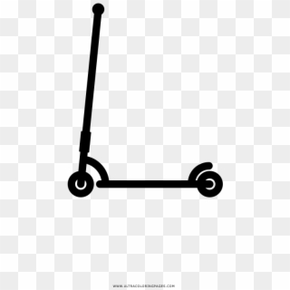 Scooter Coloring Page - Silhouette Clipart