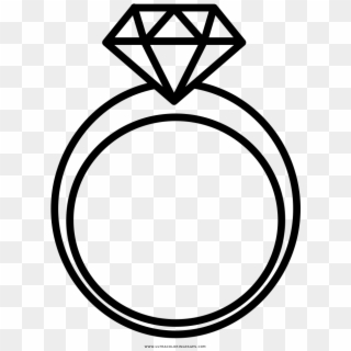 Clip Free Ring Drawing Diamond Engagement Transprent - Dibujos De Anillo Para Colorear - Png Download