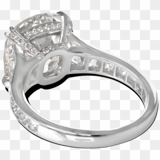 Ring Audrey Cushion Diamond French Cut Diamonds Platinum - Pre-engagement Ring Clipart