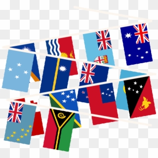 Oceania Multi Nation Bunting - World Flags Bunting Transparent Clipart