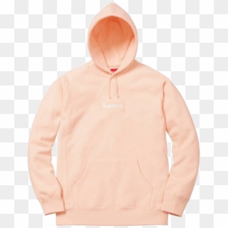Supreme Box Logo Hooded Sweatshirt Peach - Hoodie Clipart