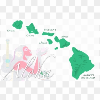Map Of Mountain Ranges In Hawaii Clipart
