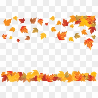 A Carpet Of Falling Leaves - Transparent Background Thanksgiving Border Clipart