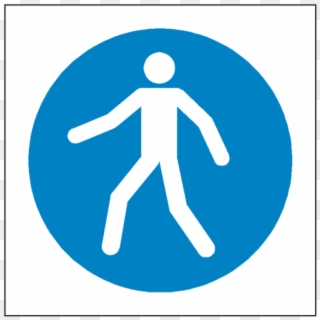 Use Walkway Symbol Sign - Use Pedestrian Walkway Sign Clipart