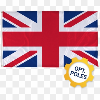 United Kingdom Flag W/ Optional Flagpole - United Kingdom Flag Clipart