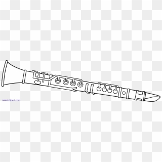 Clarinet Line Art Clipart - Clarinet Coloring Page - Png Download