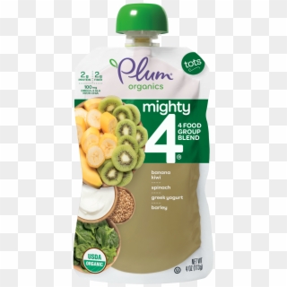 Banana•kiwi, Spinach•kale, Greek Yogurt, Barley•oat- - Plum Organics Mighty Veggie Clipart