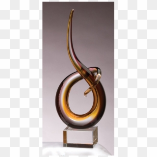 Brown And Gold Glass Art Award G534 - Glass Sculpture Clipart