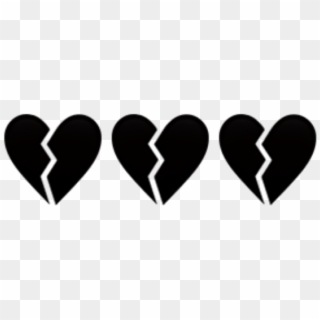 #aesthetic #tumblr #black #heart #broken #heartbreak - Aesthetic Black Heart Png Clipart