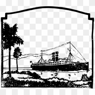 Computer Icons Cruise Ship Black And White Public Domain - Cruise Ship Clipart